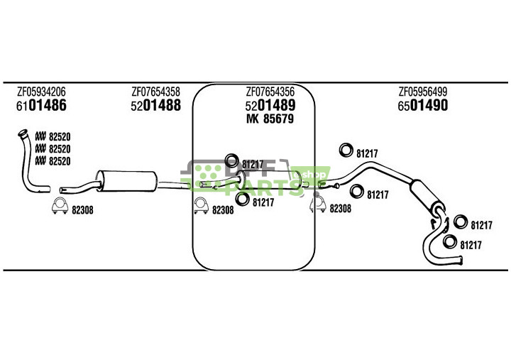 Tłumik środkowy - ZF07654356