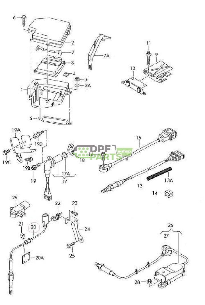Czujnik temperatury spalin oryginał Audi / Volkswagen