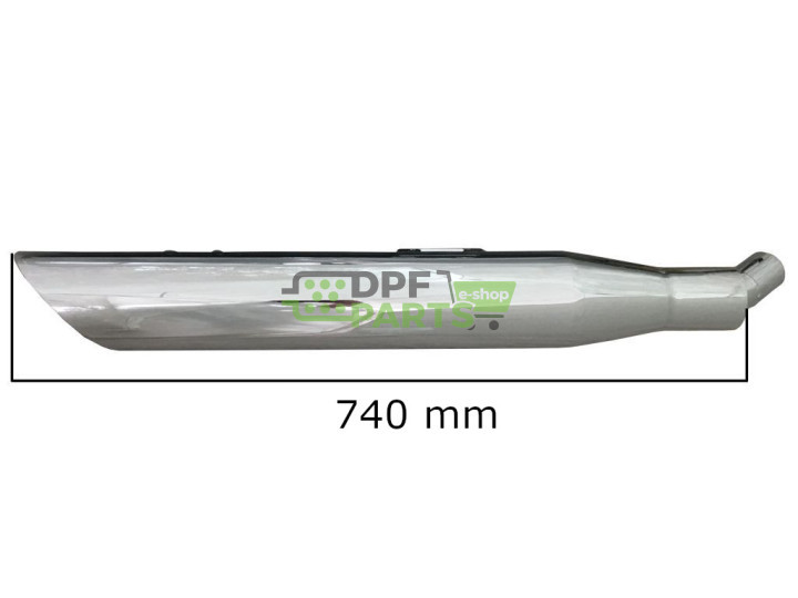 Průchozí tlumiče TRIUMPH Thunderbird 1600/1700 - tenký lem seříznutý do strany, průměr Ø 101,6 mm