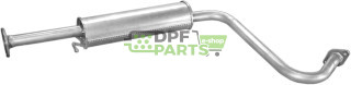 Střední tlumič výfuku Daewoo Lanos 1.4i/1.6i kat  97-, Polmo 05.08 A, OE 96182255 96283770
