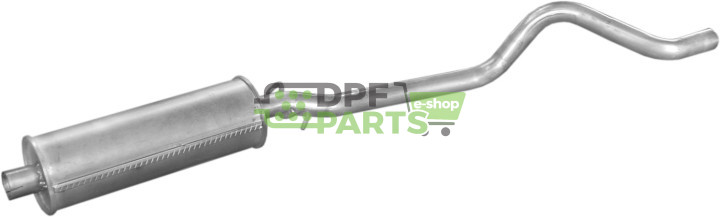 Střední tlumič výfuku Opel Kadett E 84-86 1.2S/1.3N/1.3S, Polmo 17.24 A, OE 852053 852237 854184 90200512 90399029