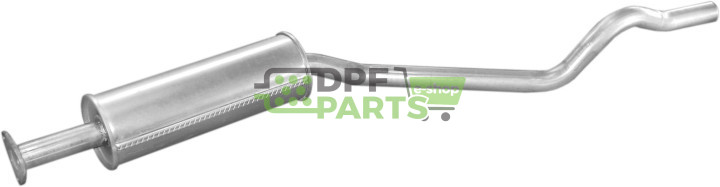 Střední tlumič výfuku Opel Kadett E 85-91 1.6i/1.8i kat, Polmo 17.29 A, OE 5852810 852273 90264972