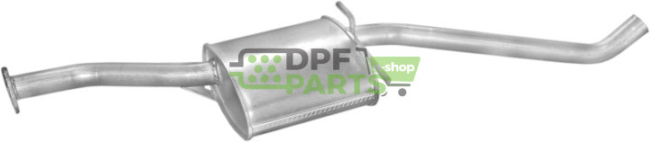 Střední tlumič výfuku Opel Omega 1,8 kat  86-94, Polmo 17.30 A, OE 852103 852822 852824 852826 90231148 90284050 90399086