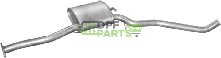 Střední tlumič výfuku Opel Omega 2.6  3.0 kombi pravý  88-94, Polmo 17.534 A, OE 0852864
