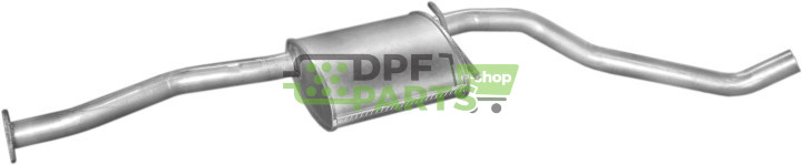 Střední tlumič výfuku Opel Omega 2.6  3.0 kombi levý  88-94, Polmo 17.535 A, OE 0852683