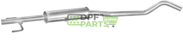 Střední tlumič výfuku Opel Corsa C 1,2i-16V 09/00 -, Polmo 17.560 A, OE 58 52 127