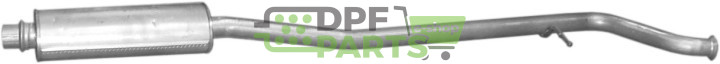 Střední tlumič výfuku Peugeot 406 2.0 HDi Turbo Diesel 00-04, Polmo 19.238 A, OE 1717J1