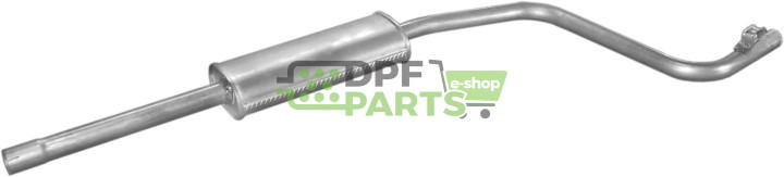 Střední tlumič výfuku Volvo 340 1.4 75-84, Polmo 31.01 A, OE 3287146 3287201