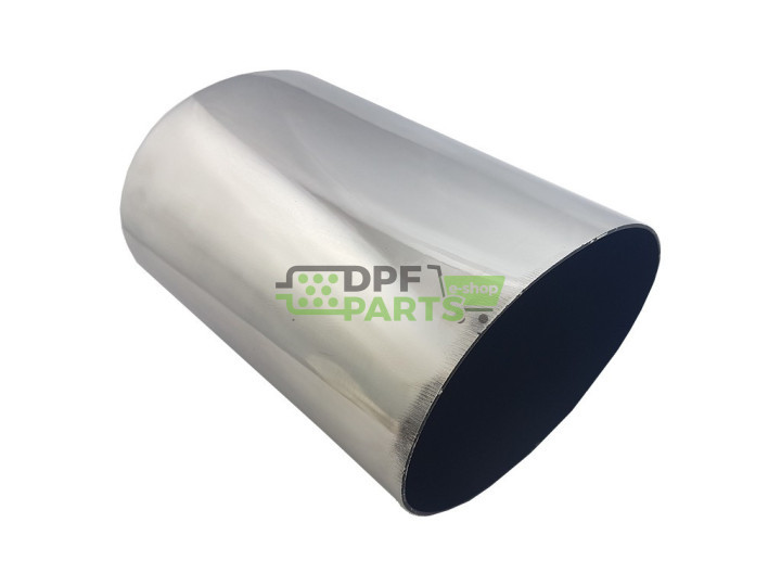 Końcówka OWAL XL ozdobna nierdzewna polerowana 160x100 mm