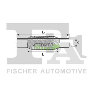 Złącze elastyczne  52x275 mm z rurami - VW452-275 F1