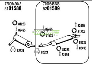 Tłumik końcowy Renault - 7700645785