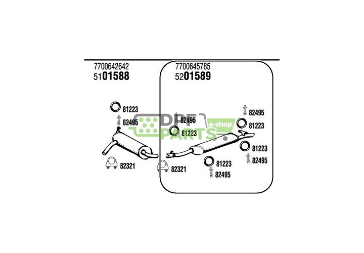 Tłumik końcowy Renault - 7700645785