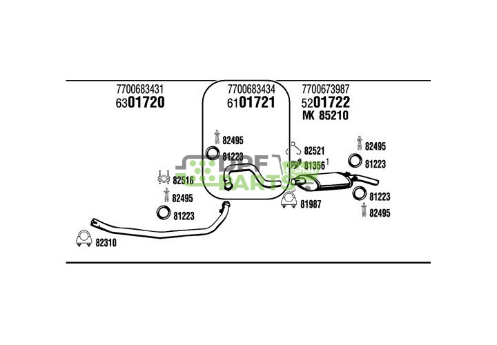 Rura kolektorowa Renault - 7700683431