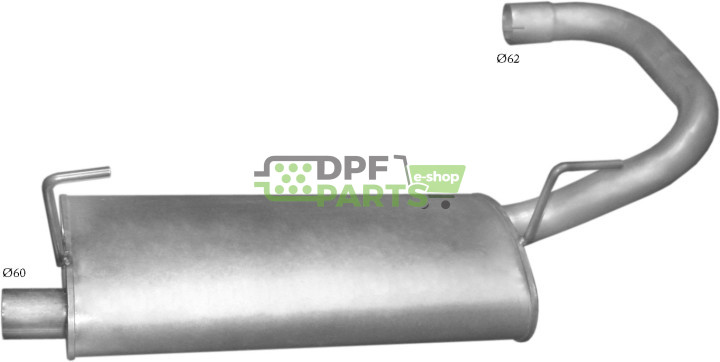 tlumič Multicar M26.4 Iveco 2.8 105HP -01/03, Polmo 49.07 A, OE