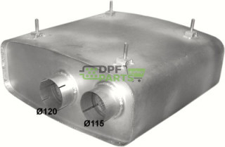 Koncový tlumič výfuku MAN 322/352/402/422/462 FRH, 68.48 A, 81.15101.0281 81.15101.0295