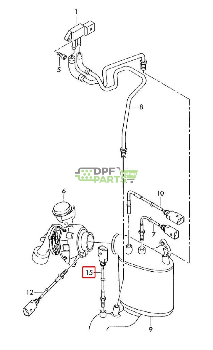 Czujnik temperatury spalin oryginał Volkswagen