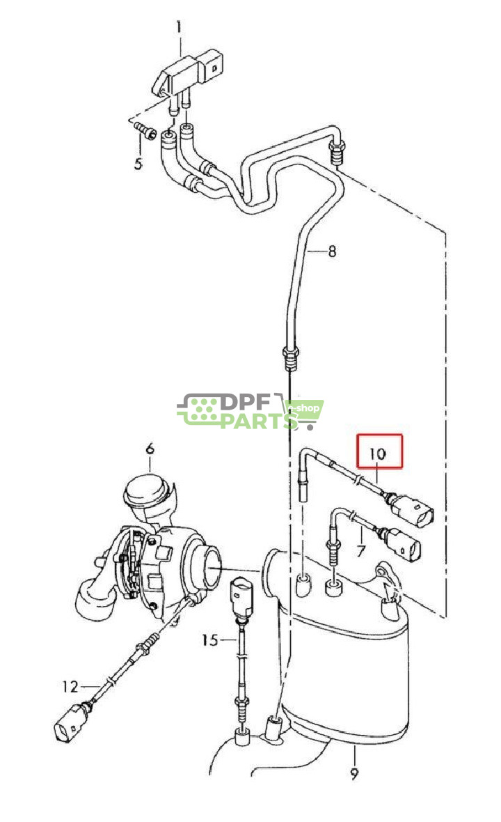 Czujnik temperatury spalin oryginał Volkswagen, Seat
